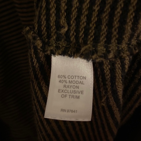 J. Jill Sweater Dress Olive Green Black Stripe Long Sleeve Crew Neck Size Small - Picture 6 of 6